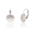 Minimal Platina Virágos Finomporcelán Fülbevaló Kapcsos